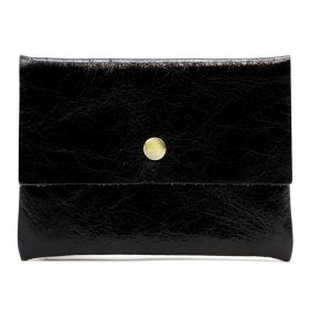    VerMari ET MET-S-1 čierna dámska kožená peňaženka a držiak na doklady 11,5 x 8,5 x 1 cm