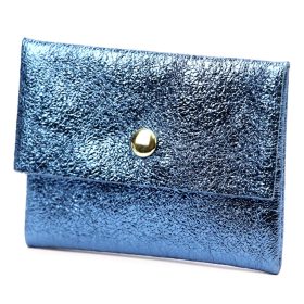    VerMari ET MET-S-1 modrá dámska kožená peňaženka a držiak na doklady 11,5 x 8,5 x 1 cm