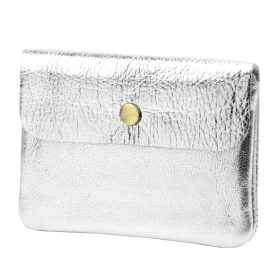    VerMari ET MET-M-1 strieborná dámska kožená peňaženka a držiak na doklady 11 x 8 x 1,5 cm