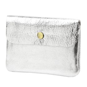    VerMari ET MET-M-1 strieborná dámska kožená peňaženka a držiak na doklady 11 x 8 x 1,5 cm