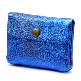    VerMari ET MET-M-1 modrá dámska kožená peňaženka a držiak na doklady 11 x 8 x 1,5 cm