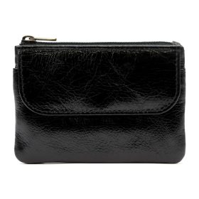    VerMari ET MET-M-2 čierna dámska kožená peňaženka a držiak na doklady 11,5 x 8 x 1,5 cm