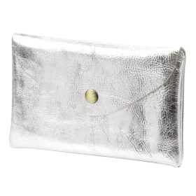    VerMari ET MET-L-1 strieborná dámska kožená peňaženka a držiak na doklady 15,5 x 10 x 2 cm