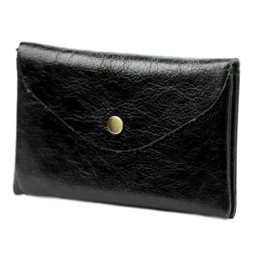    VerMari ET MET-L-1 čierna dámska kožená peňaženka a držiak na doklady 15,5 x 10 x 2 cm