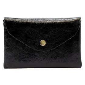    VerMari ET MET-L-1 čierna dámska kožená peňaženka a držiak na doklady 15,5 x 10 x 2 cm