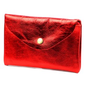   VerMari ET MET-L-1 červená dámska kožená peňaženka a držiak na doklady 15,5 x 10 x 2 cm