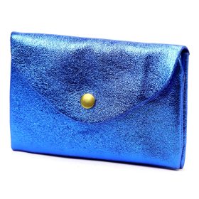    VerMari ET MET-L-1 modrá dámska kožená peňaženka a držiak na doklady 15,5 x 10 x 2 cm