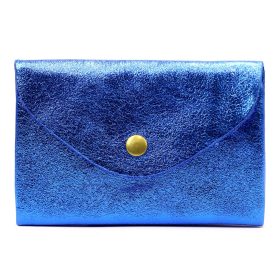    VerMari ET MET-L-1 modrá dámska kožená peňaženka a držiak na doklady 15,5 x 10 x 2 cm