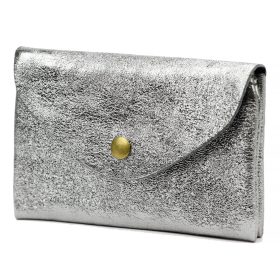    VerMari ET MET-L-1 sivá dámska kožená peňaženka a držiak na doklady 15,5 x 10 x 2 cm