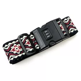    Gregorio Luggage Strap vzor D4 bordový kufor bezpečnostný pás 5 cm