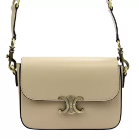    Luka 20-056 béžová dámska kožená kabelka 25 x 16 x 7 cm