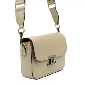    Luka 20-056 béžová dámska kožená kabelka 25 x 16 x 7 cm
