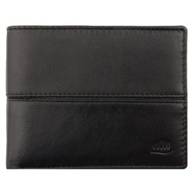    Čierna pánska kožená peňaženka Giorgio Carelli s RFID ochranou, 12×9,5 cm