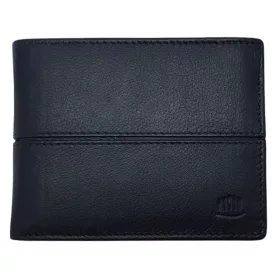    Modrá pánska kožená peňaženka Giorgio Carelli s RFID ochranou, 12×9,5 cm