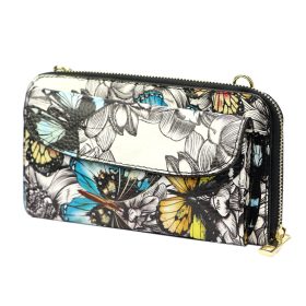    Gregorio G01 8823 kvetinový vzor dámska kožená peňaženka, držiak na mobil 20 x 11 x 5 cm