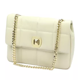   Pierre Cardin FRZ 1957 SAVAGE béžová dámska kožená kabelka 29 x 21 x 11 cm