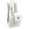  Dámsky kožený batoh Gregorio SK166 LIT HOLO SILVER biely 27 x 31 x 12 cm