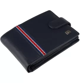    Výber pánska komplexná modrá kožená peňaženka 13,5 x 10,5 cm