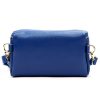 MiaMore 01-001 női kék bőr oldaltáska, crossbody 22 x 13 x 7 cm