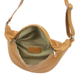    Luka 24-010 koňaková dámska kožená taška na opasok, crossbody 34 x 19 x 13 cm