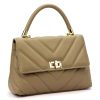 Luka 20-091 taupe női bőr kézitáska 30 x 21 x 12 cm