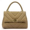 Luka 20-091 taupe női bőr kézitáska 30 x 21 x 12 cm