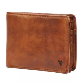    VS IN-1068 koňaková hnedá pánska peňaženka 12 x 9,5 x 2,5 cm