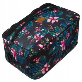    Rovicky R-TL15608 čierno-purpurová kvetinový vzor Wizz Air, Ryanair príručná batožina, cestovná taška 40 x 25 x 20 cm