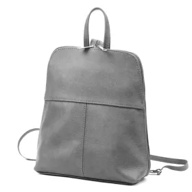    Dámsky sivý hovädzí kožený batoh Voyager 517 DOLLARO 23 x 27 x 8 cm
