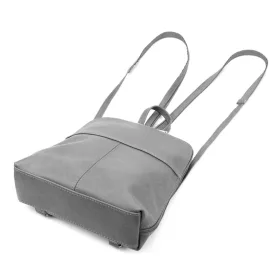    Dámsky sivý hovädzí kožený batoh Voyager 517 DOLLARO 23 x 27 x 8 cm