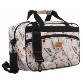    Rovicky R-TL15608 béžová vzorovaná príručná batožina Wizz Air, Ryanair, cestovná taška 40 x 25 x 20 cm