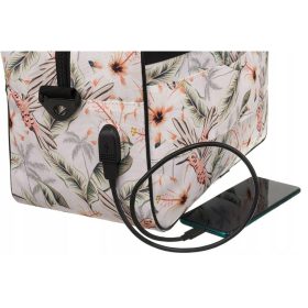    Rovicky R-TL15608 béžová vzorovaná príručná batožina Wizz Air, Ryanair, cestovná taška 40 x 25 x 20 cm