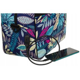    Rovicky R-TL15608 modrý listový vzor Wizz Air, Ryanair príručná batožina, cestovná taška 40 x 25 x 20 cm