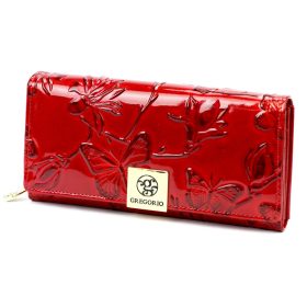    Gregorio BTE-106 červená dámska kožená peňaženka 19 x 10 x 3,5 cm