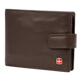    Albatross SN MW11 Z RFID hnedá pánska kožená peňaženka 13,5 x 10 x 3 cm