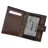  Albatross SN MW101 Z RFID hnedá pánska kožená peňaženka 10 x 12 x 2,8 cm