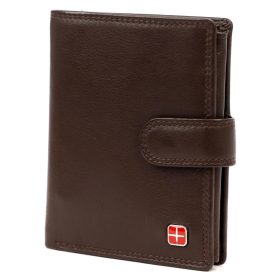    Albatross SN MW02 Z RFID pánska hnedá hovädzia kožená peňaženka 10,5 x 12,5 x 3 cm