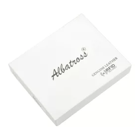    Albatross SN MW02 Z RFID pánska hnedá hovädzia kožená peňaženka 10,5 x 12,5 x 3 cm