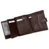 Albatross SN MW02 Z RFID pánska hnedá hovädzia kožená peňaženka 10,5 x 12,5 x 3 cm