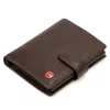  Albatross SN MW02 Z RFID pánska hnedá hovädzia kožená peňaženka 10,5 x 12,5 x 3 cm
