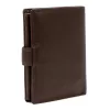  Albatross SN MW02 Z RFID pánska hnedá hovädzia kožená peňaženka 10,5 x 12,5 x 3 cm