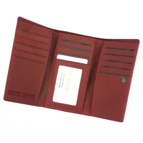    Cavaldi malá, vzorovaná červená dámska lakovaná peňaženka 14,5×9 cm