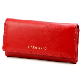    Kožená dámska peňaženka Gregorio IT-100 červená 18,5 x 10 x 4 cm