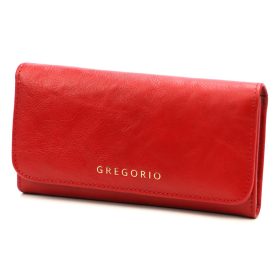    Gregorio IT-110 červená dámska kožená peňaženka 17,5 x 9,5 x 4 cm