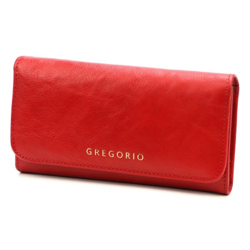  Gregorio IT-110 červená dámska kožená peňaženka 17,5 x 9,5 x 4 cm