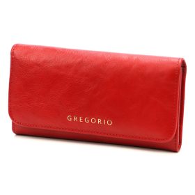    Gregorio IT-110 červená dámska kožená peňaženka 17,5 x 9,5 x 4 cm