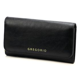    Gregorio IT-110 čierna dámska kožená peňaženka 17,5 x 9,5 x 4 cm