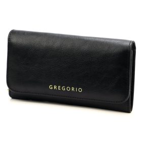    Gregorio IT-110 čierna dámska kožená peňaženka 17,5 x 9,5 x 4 cm