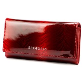    Gregorio FF-100 červená dámska kožená peňaženka 18,5 x 10 x 4 cm