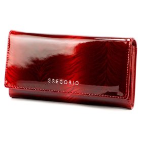    Gregorio FF-100 červená dámska kožená peňaženka 18,5 x 10 x 4 cm